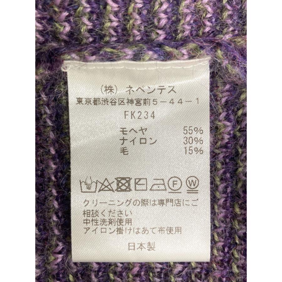 needles ニードルズ パープル系 モザイク モヘア カーディガン