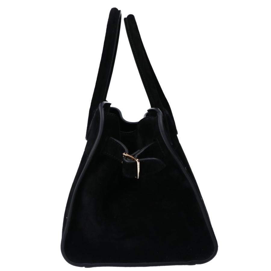 kop★ マックスマーラ　レザー　マルゴー　トートバッグ 黒　ゴールド金具 新品同様/ THE ROW ザ ロウ W1190 L25 BLACKSHG スエード ソフト