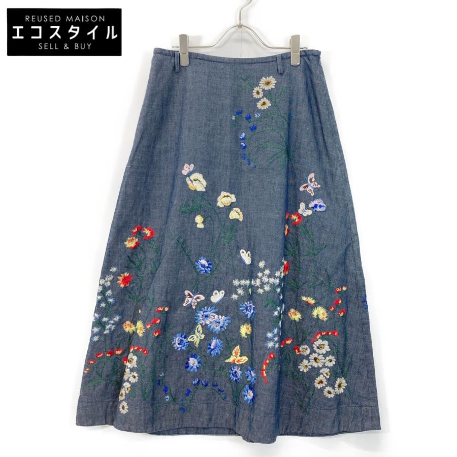 45R フォーティファイブ アール 5096108 綿麻ざっくりデニムの刺繍 