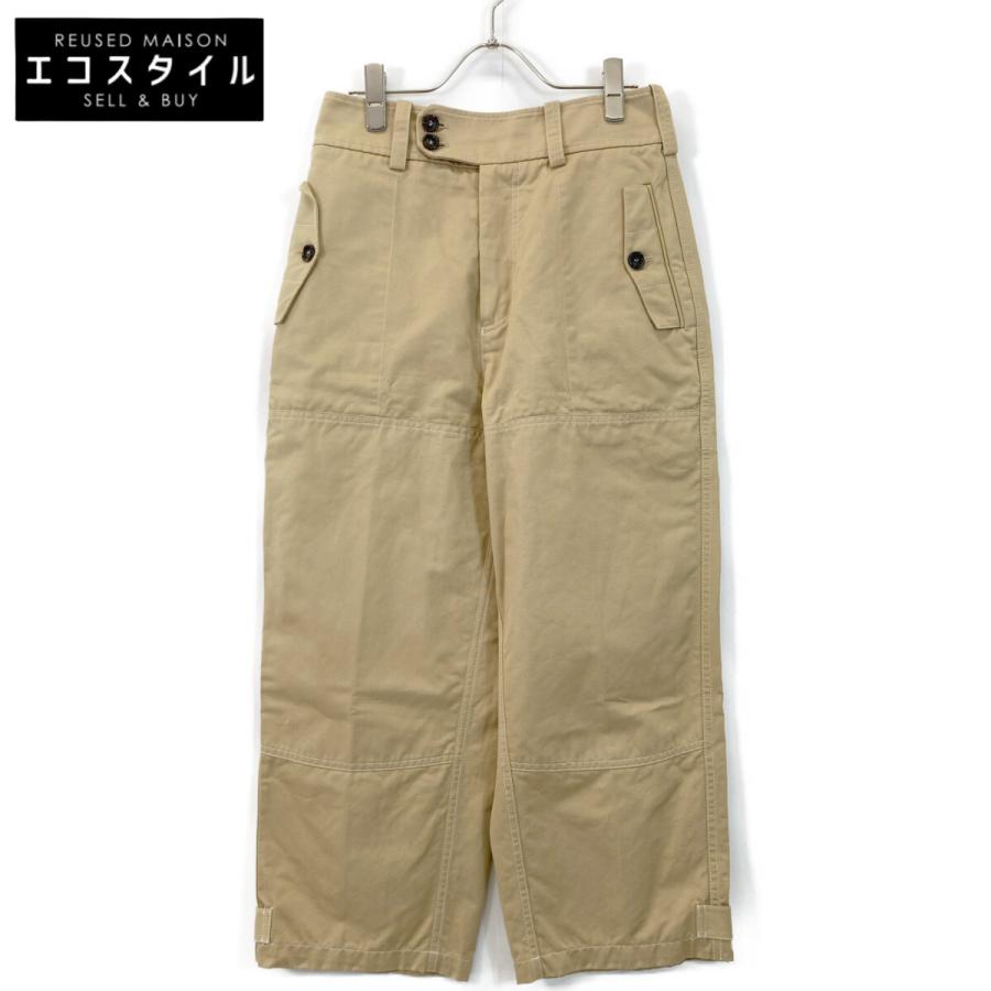 MARNI マルニ ベージュ ステッチワーク ワイドパンツ 38 ボトムス 