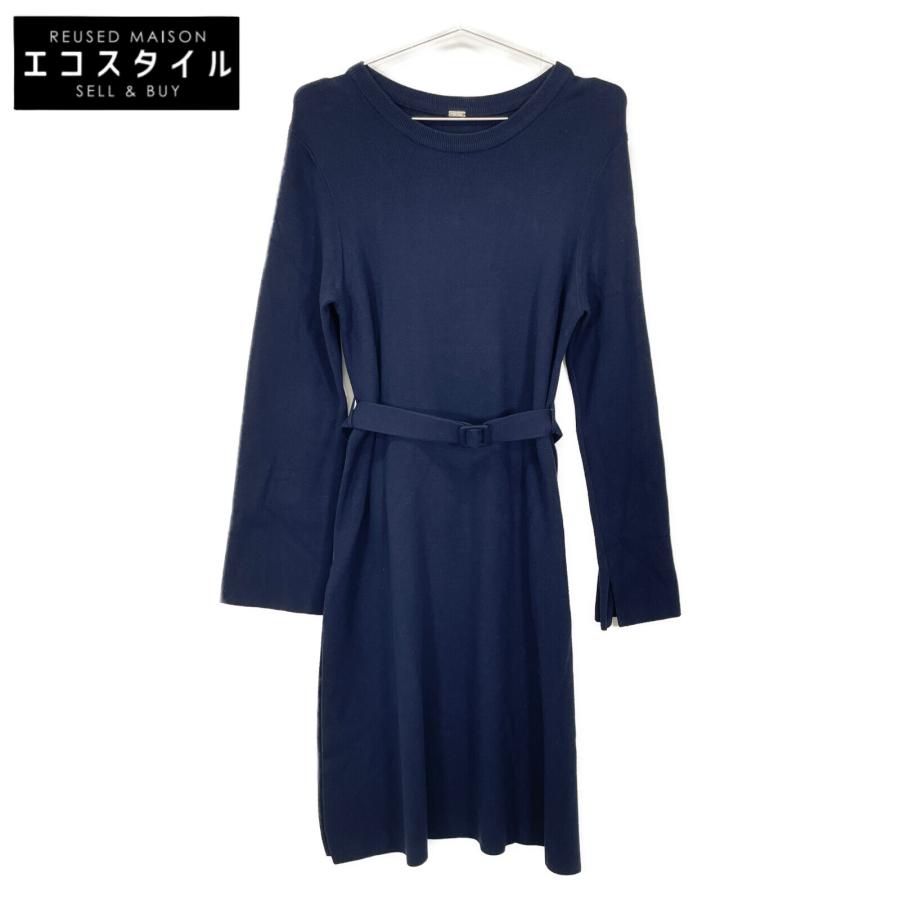 MilaOwen ミラオーウェン ネイビー レーヨン×ポリエステル スリット  