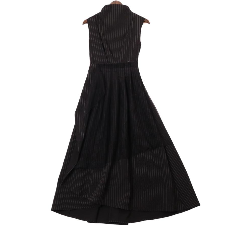 AMERI アメリ 02410560400 ブラック PINSTRIPE CONSTRUCTIVE DRESS M 