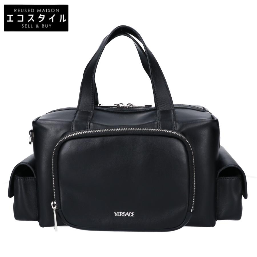 VERSACE】 カーフスキン 2WAY ハンドバッグ ストラップ付き