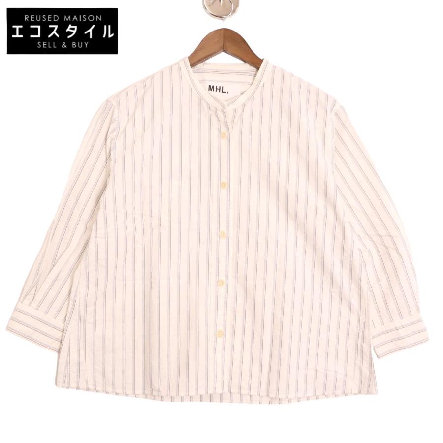 MHL. エムエイチエル 595-2153503 ホワイト系 コットン ノーカラー 