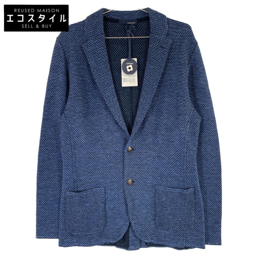 LARDINI（ラルディーニ） EELJM19 ネイビー ジャガード織り ニット
