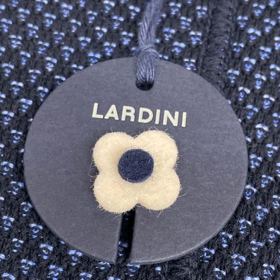 LARDINI（ラルディーニ） EELJM19 ネイビー ジャガード織り ニット