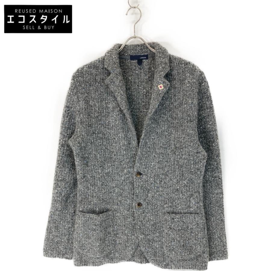 LARDINI（ラルディーニ） IMLJM70 グレー ウール 2Bニットジャケット