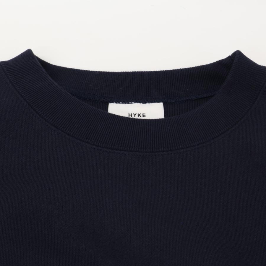 ハイク ﾈｲﾋﾞｰ CREW NECK CROPPED SWEATER 2 HYKE ハイク ネイビー CREW NECK CROPPED SWEATER 2 トップス コットン