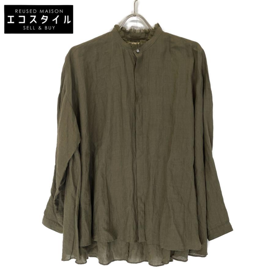 suzuki takayuki flared blouse カーキ suzuki takayuki スズキタカユキ 美品 A221-07 カーキ flared blouse