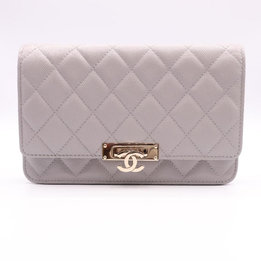 CHANEL 新品同様/ シャネル A80766 29番台 キャビアスキン ゴールド 