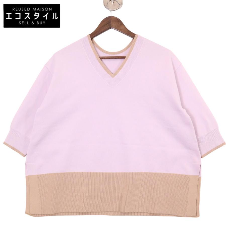 UNITED ARROWS ユナイテッドアローズ パープル ミニマル 2WAY 6分袖 