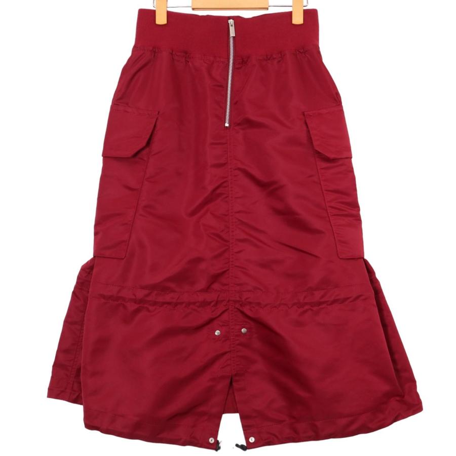 sacai（サカイ） 22AW 22-06362 レッド Nylon Twill Skirt レッド 2