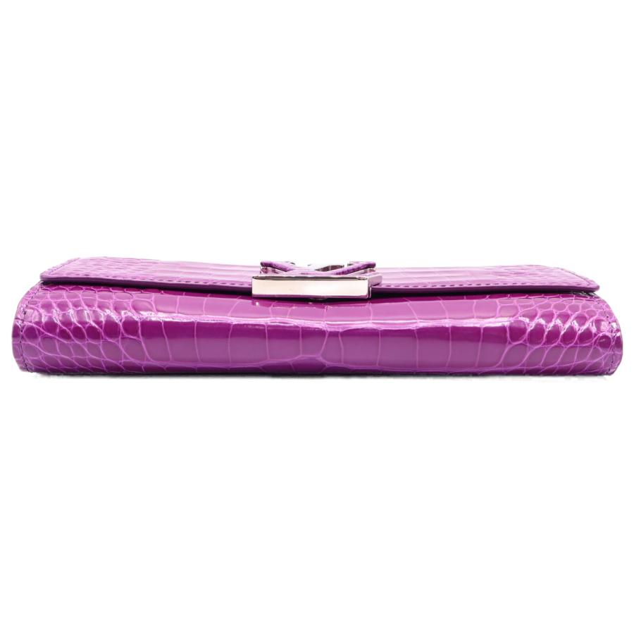 未使用品 LOUIS VUITTON ルイヴィトン ポルトフォイユカプシーヌ LVロゴ ワニ クロコ 長財布 クロコダイル/トリヨンレザー ブラック【中古】 LOUIS VUITTON（ルイ・ヴィトン） 未使用品LOUIS VUITTON