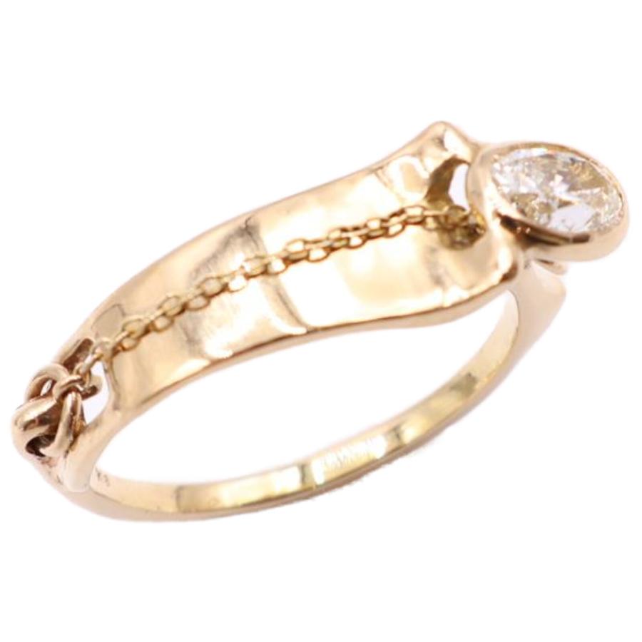 Atlica アティカ K18 ダイヤモンド チェーンデザイン リング・指輪