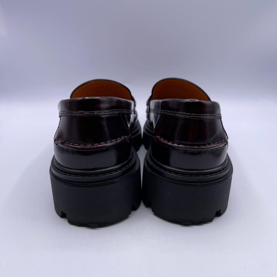 TOD'S 黒 ケイトメタルチェーンレザー ローファー ゴールド金具 TOD'S トッズ ケイト メタルチェーン ゴールド金具 レザー