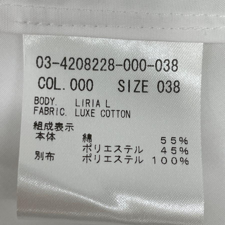 セオリーリュクス 【美品】24年製 レース切替 半袖ブラウス Luxe Cotton Liria L  03-4208228 38 美品 theory luxe セオリーリュクス 24年製 レース切替 半袖ブラウス