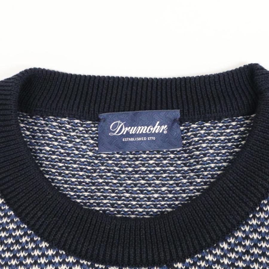 美品/ Drumohr ドルモア コットン クルーネック ニットセーター 
