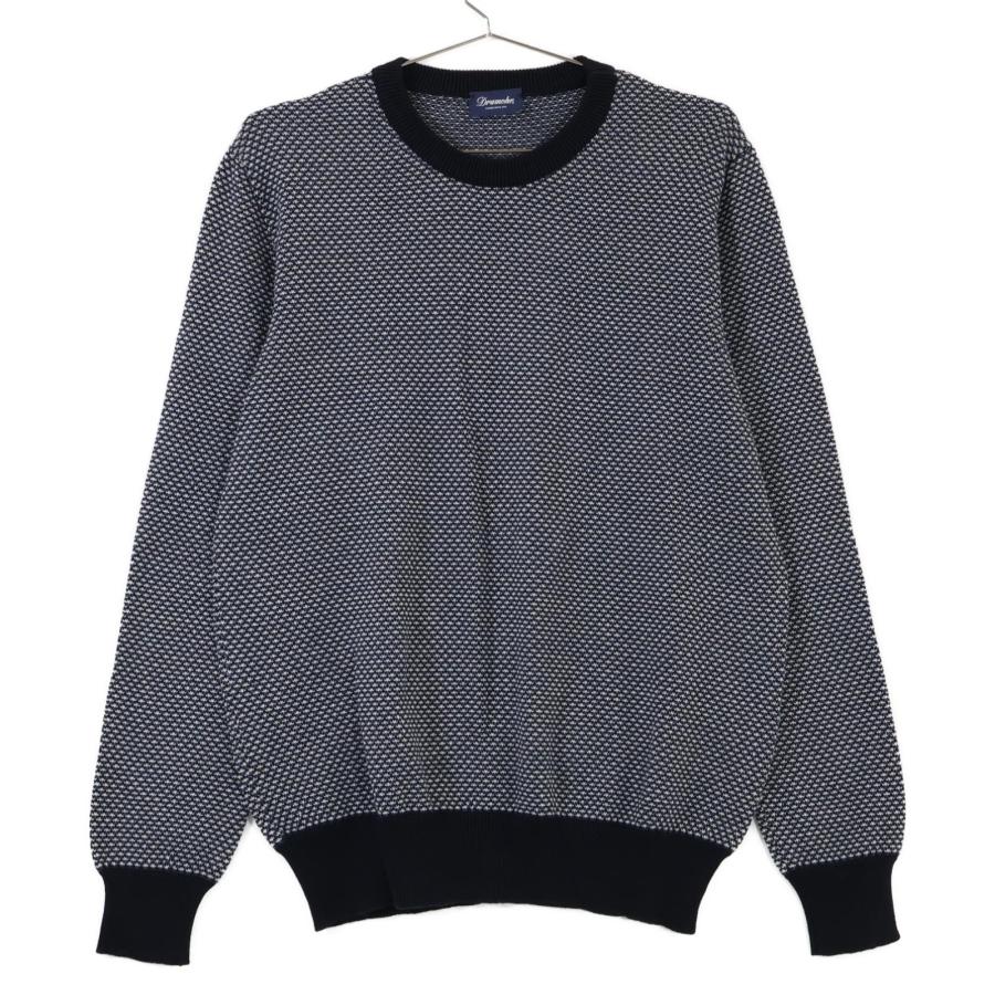 美品/ Drumohr ドルモア コットン クルーネック ニットセーター 