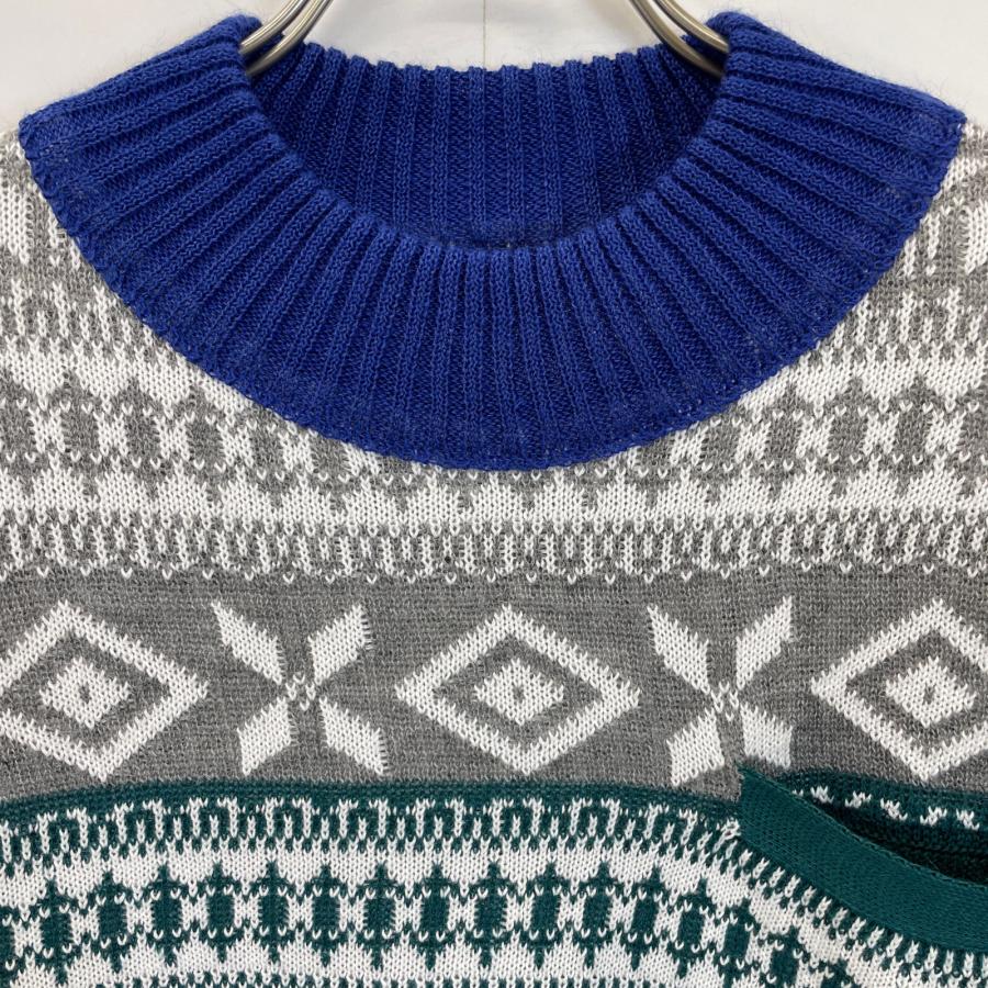 sacai（サカイ） 18-01581M マルチカラー ノルディック柄 プルオーバー 