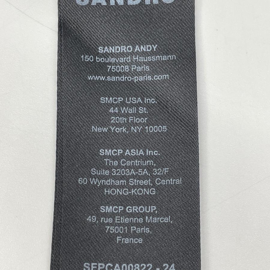 sandro サンドロ グレー 襟付きニットカーディガン ブラック O