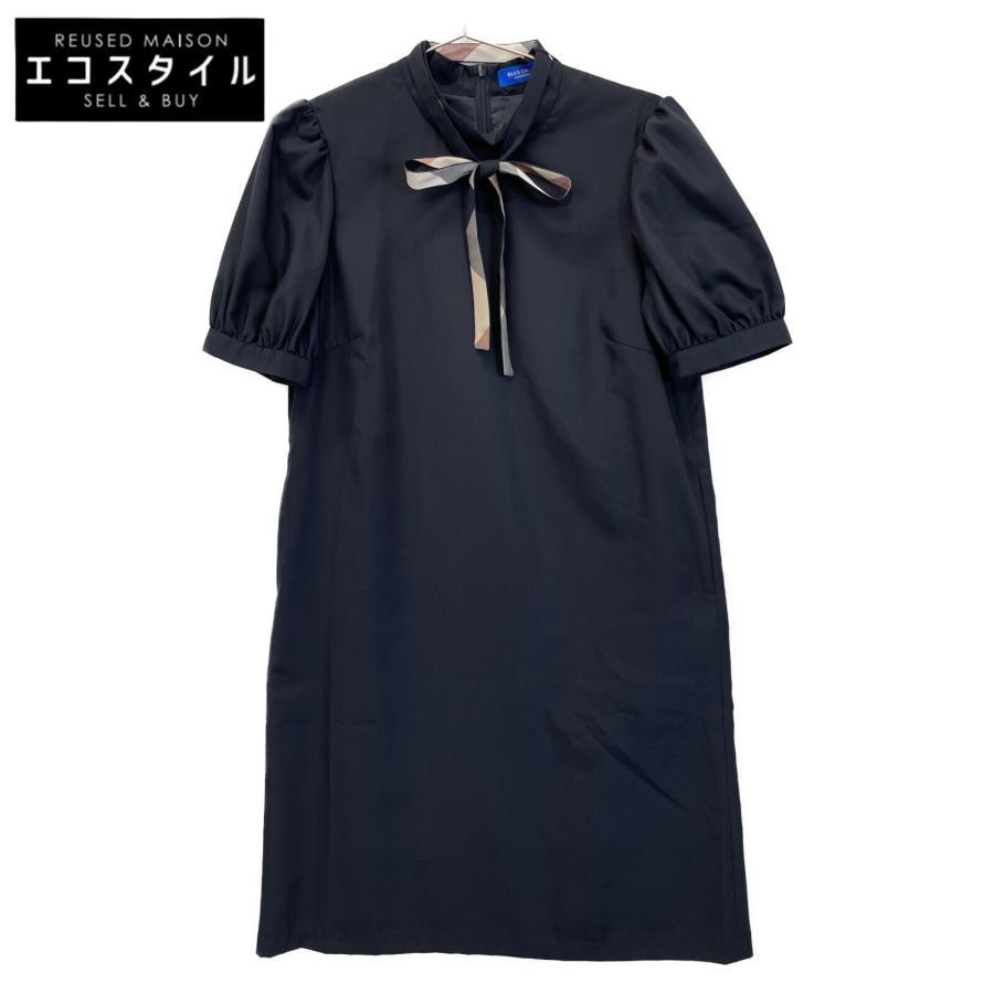 BLUE LABEL CRESTBRIDGE ネイビーリボン付きワンピース 36