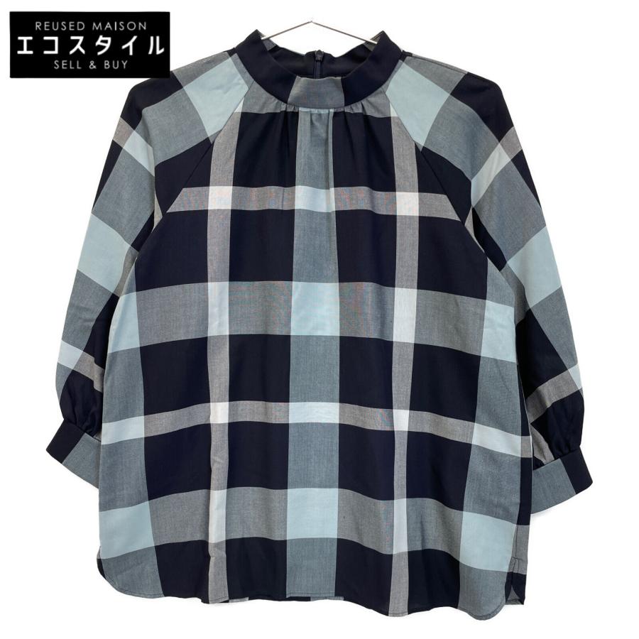 BLUE LABEL CRESTBRIDGE - 【状態良好】ブルーレーベルクレストブリッジ☆チェックエアリーブロードブラウス BLUE LABEL CRESTBRIDGE（ブルーレーベルクレストブリッジ）の