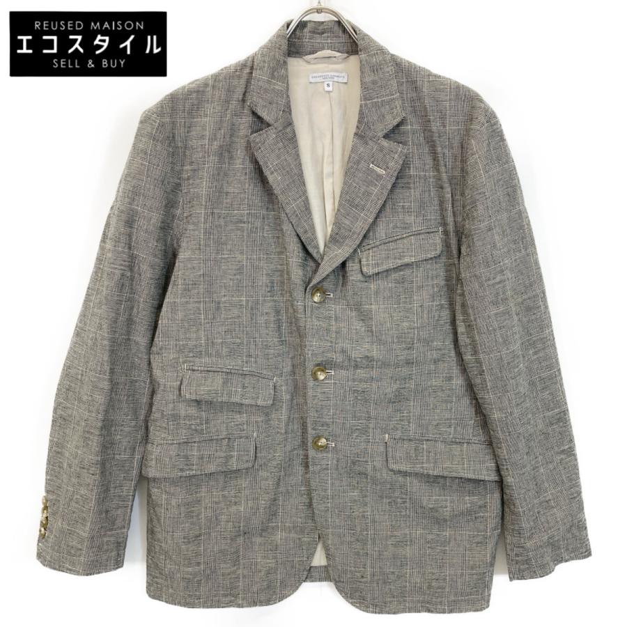 Engineered Garments グレー リネン×コットン グレンチェック センター 
