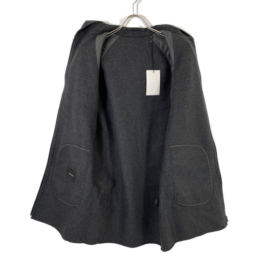 新品 セオリー 2024aw メルトンウールブランケット チャコール サイズP theory（セオリー） チャコール MODUS SUPERLT SP メルトンフード