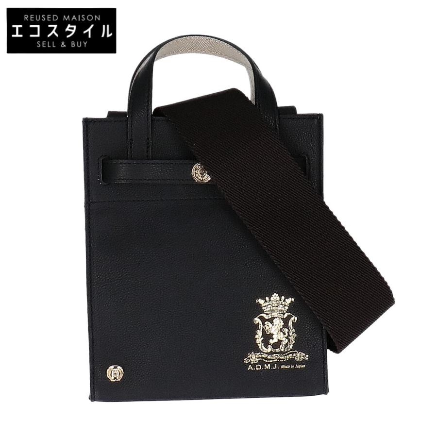 美品 A.D.M.J. Accessoires De Mademoiselle ADMJ ロゴ レザー 2WAY 