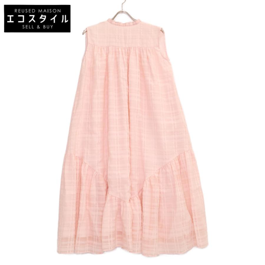 OBLI オブリ 22TSND23 ピンク チェックシフォンワンピース チェック O 