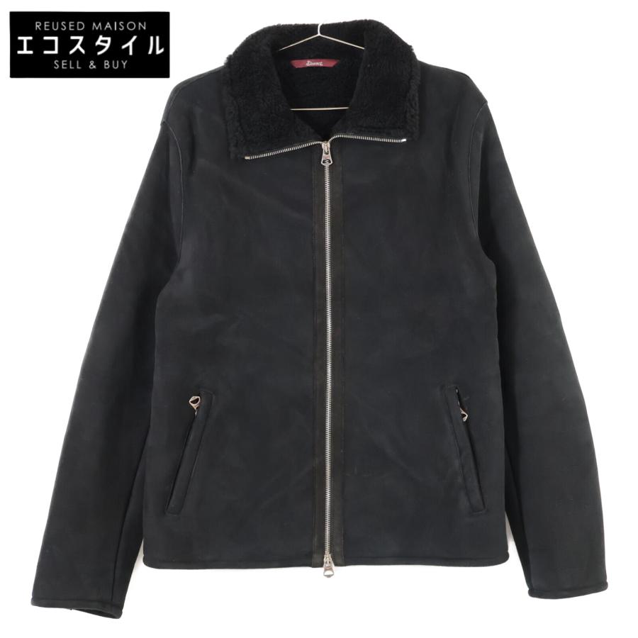 STEWART スチュワート ジップアップ ムートン ジャケット M ブラック