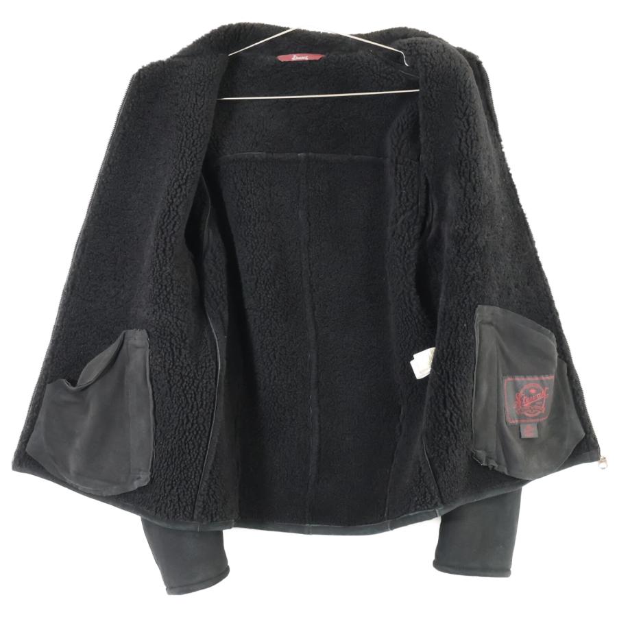 STEWART スチュワート ジップアップ ムートン ジャケット M ブラック