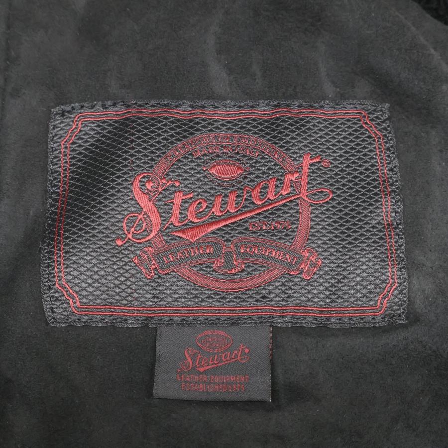 STEWART スチュワート ジップアップ ムートン ジャケット M ブラック