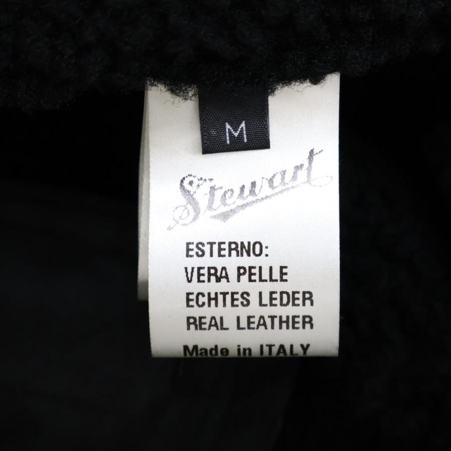 STEWART スチュワート ジップアップ ムートン ジャケット M ブラック
