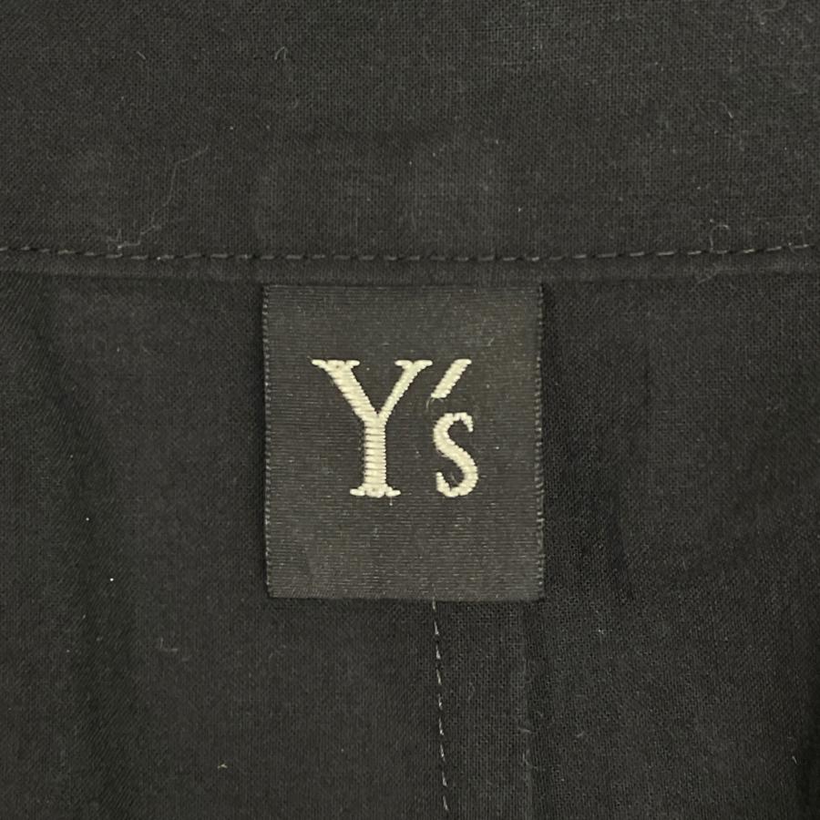 アシンメトリックヘム ブラック長袖トップス　ワイズ Y's（ワイズ） ブラック アシンメトリーロングシャツ ブラック 表記