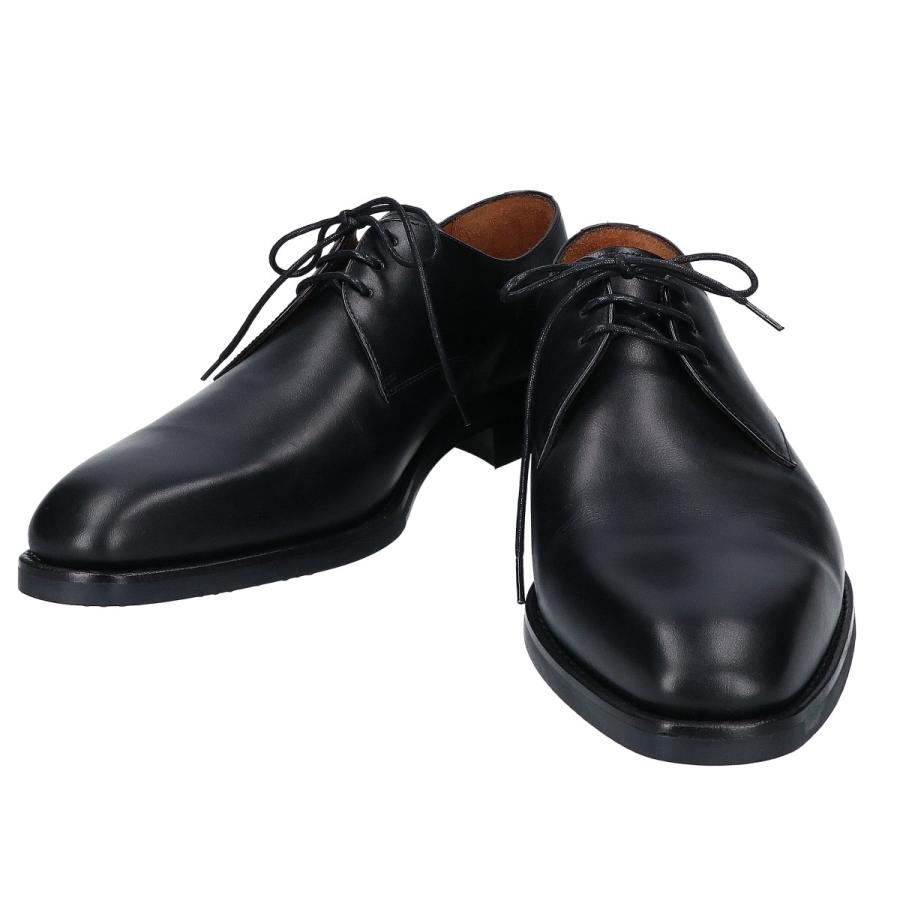 美品 YANKO ヤンコ プレーントゥシューズ 6 黒 新品同様/ YANKO ヤンコ 14650 3アイレット プレーントゥ 外羽根