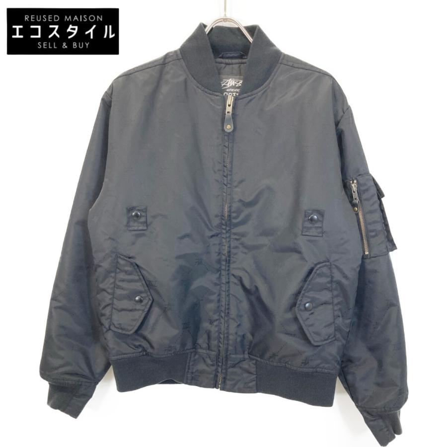 STUSSY AUTHENTIC ２５周年 希少ナイロンジャンバー 　美品 STUSSY（ステューシー） ブラック ナイロン 25周年モデルブルゾン