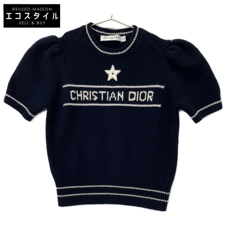 クリスチャンディオール 美品 22AW 224S09AM308 ウール×カシミヤ ロゴ 