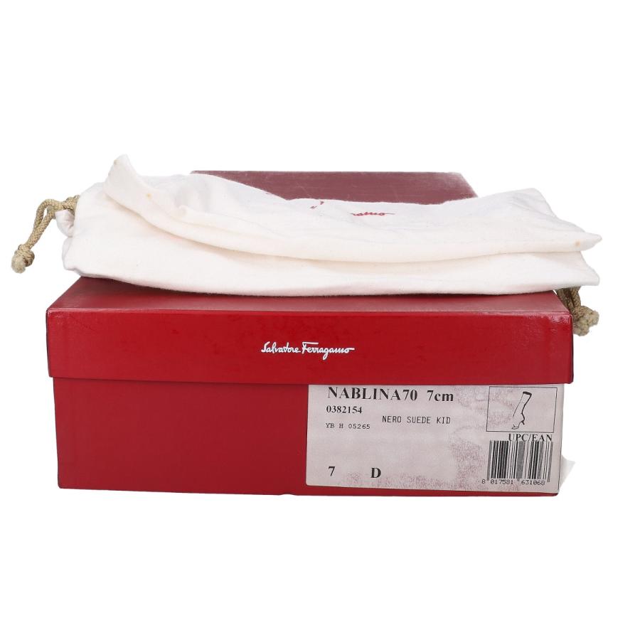 美品 サルヴァトーレフェラガモ ヴァラ ロングブーツ ヒール7cm 【公式