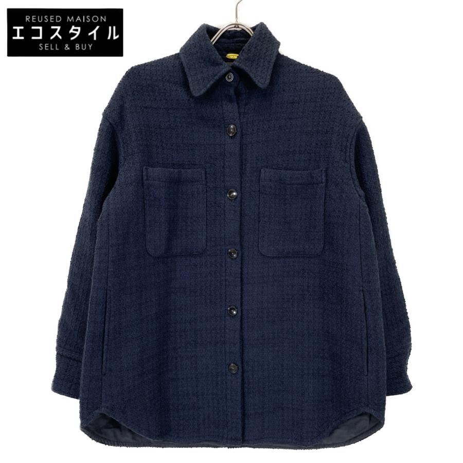 MUSE TWEEDシャツジャケット MUSE ミューズ ネイビー TWEED シャツジャケット 表記なし