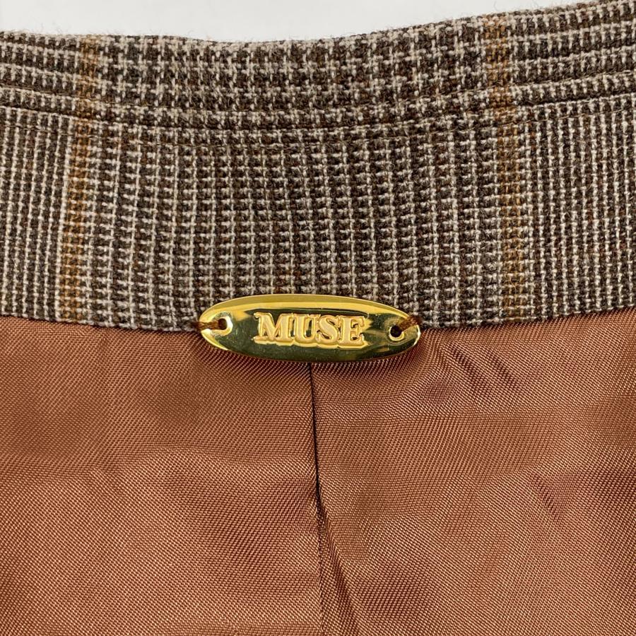 MUSE ミューズ ブラウン CARETTE テーラードジャケット チェック 表記