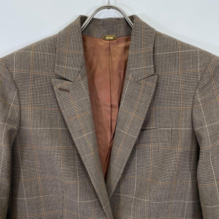 極美品 ミューズドゥーズィエムクラス テーラードジャケット チェック ブラウン 極美品 ミューズドゥーズィエムクラス テーラードジャケット チェック
