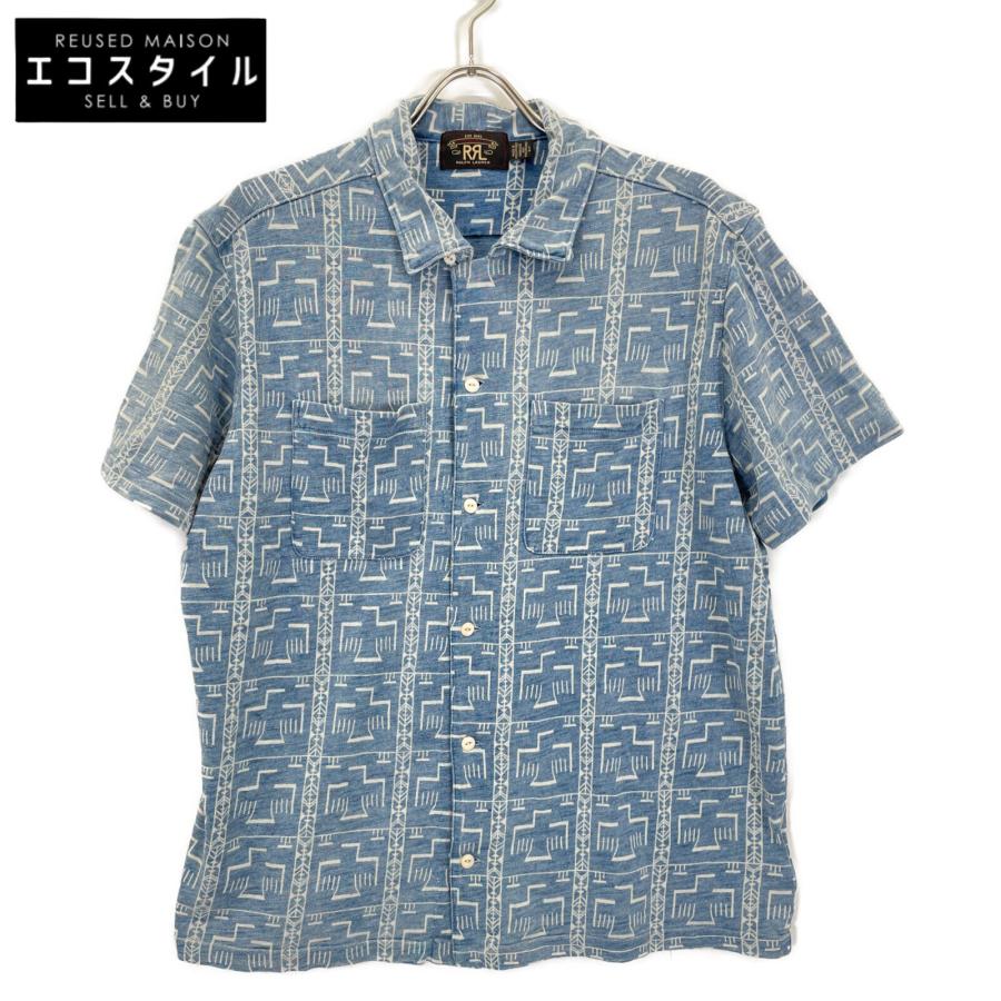 RRLインディゴキャンプシャツ中古 RRL ダブルアールエル ブルー Indigo Camp Shirt 本藍染め
