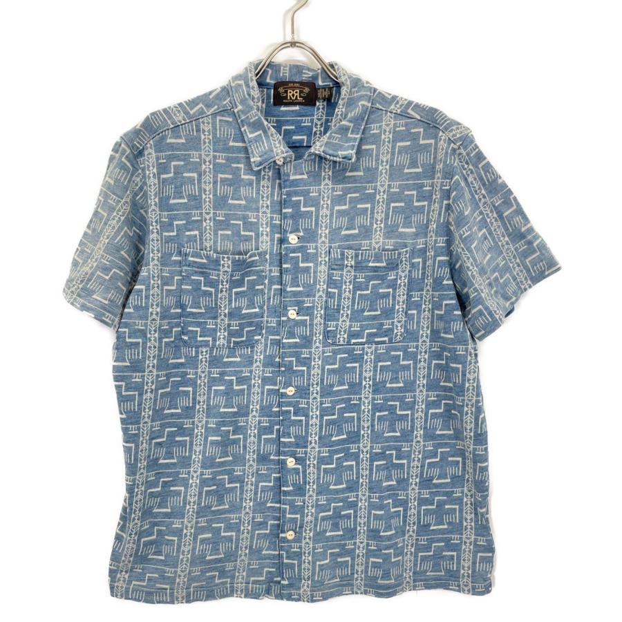RRLインディゴキャンプシャツ中古 RRL ダブルアールエル ブルー Indigo Camp Shirt 本藍染め