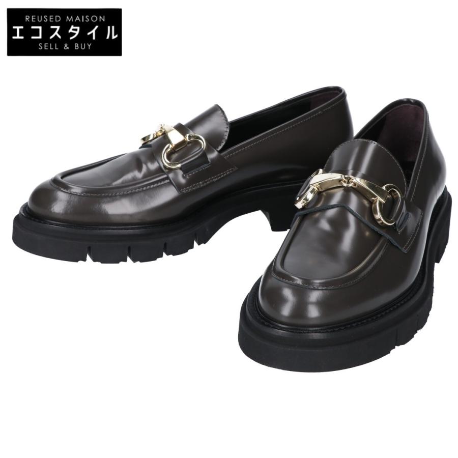 新品同様 Luca Grossi ルカグロッシ ビット ローファー シューズ 37 1 