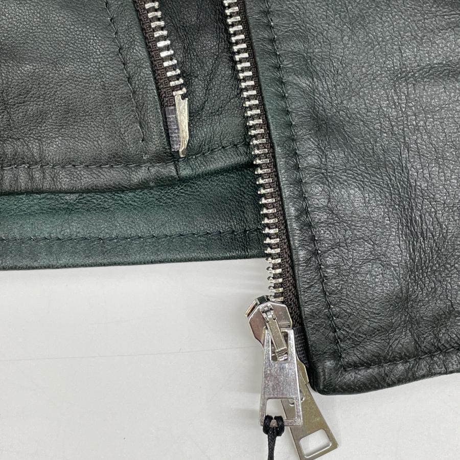 GIORGIOBRATO ジョルジオブラット ダークグリーン レザーライダース