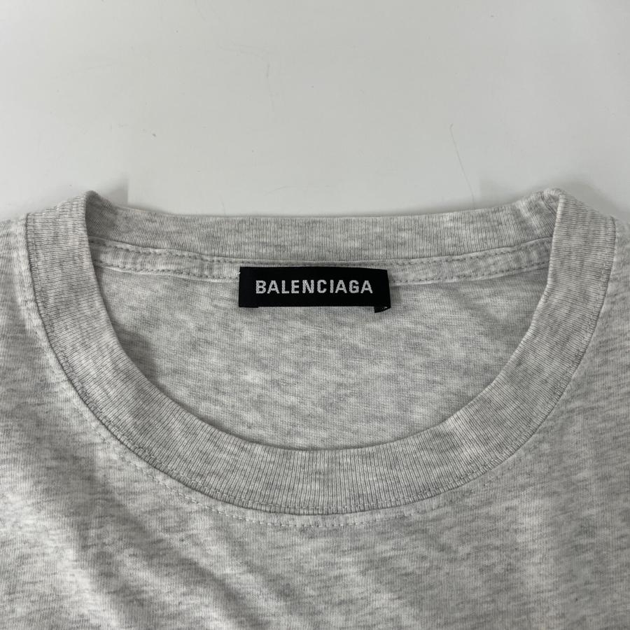 BALENCIAGA バレンシアガ 18AW グレー コットン BBロゴプリント  