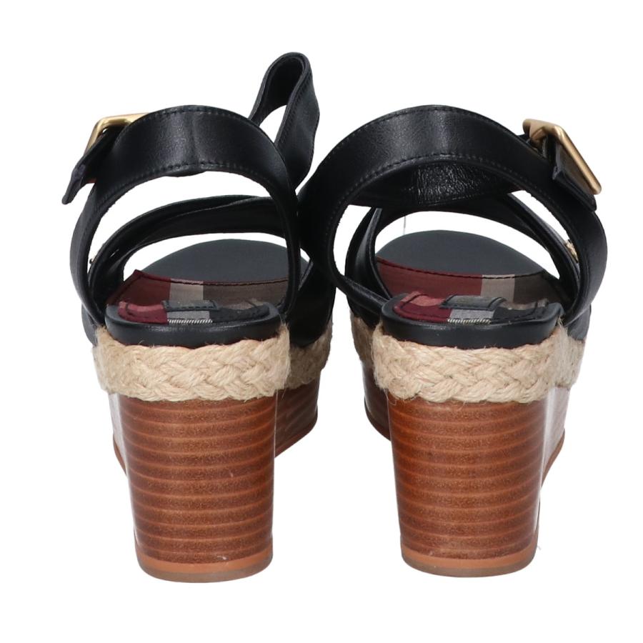 新品ブルーレーベルクレストブリッジ　ウエッジサンダルS23.0cm黒31900円 新品ブルーレーベルクレストブリッジ ウエッジサンダルS23.0cm黒