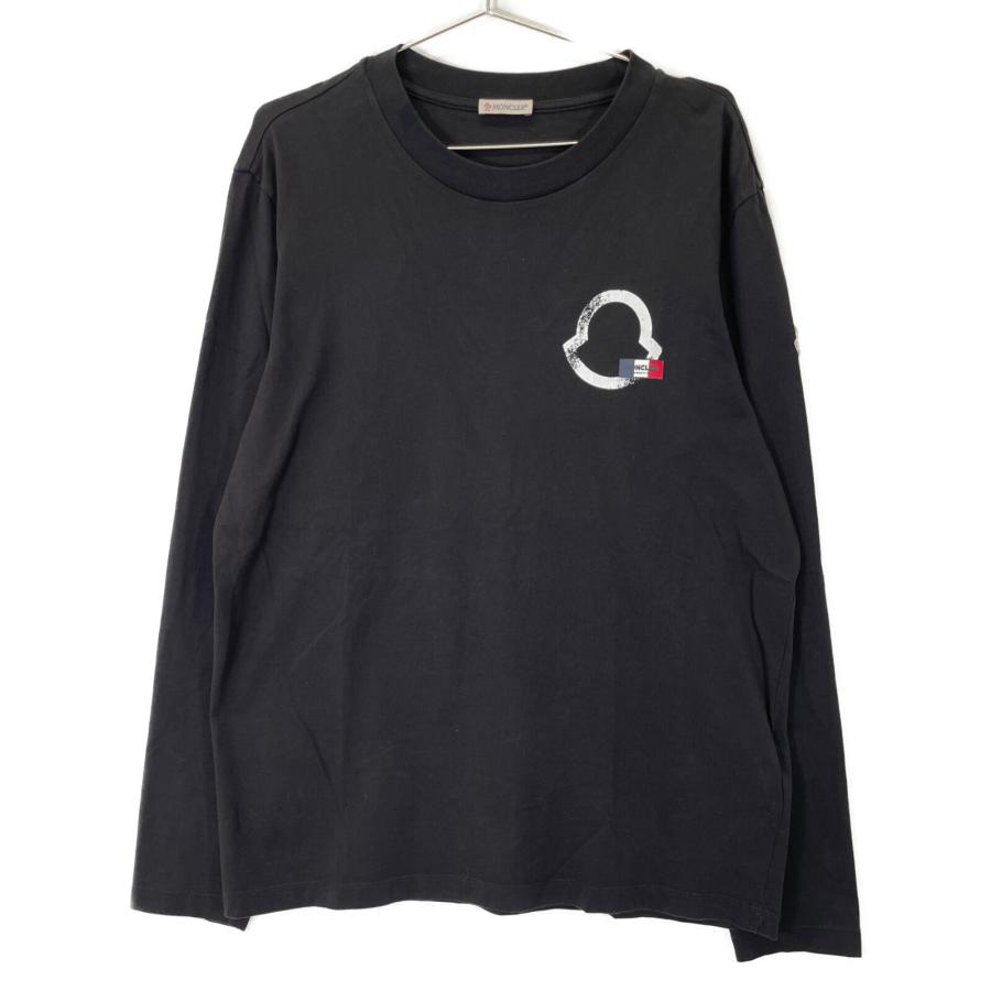 MONCLER モンクレール 22年製 ブラック パッチロゴ クルーネック 長袖 