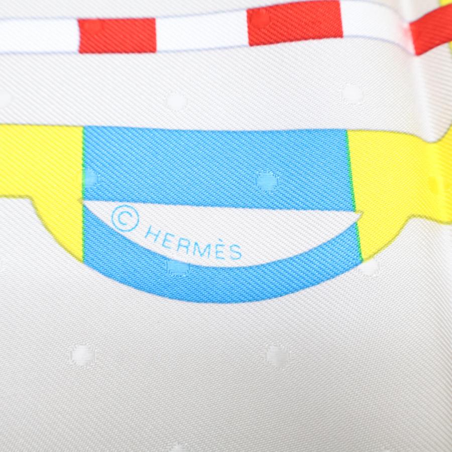 新品同様 HERMES エルメス プリュムティ モダンバックル カレ70 シルク